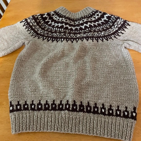 Vintage handmade Fair Isle zipper Cardigan Sweater size woman large, men’s med - Picture 2 of 9